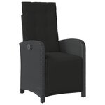 Ensemble de salle à manger de jardin de 7 pièces vidaXL avec coussins poly rattan noir