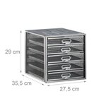 Trieur de document 5 tiroirs gris 13_0002901