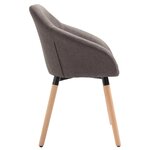 vidaXL Chaises à manger lot de 4 taupe tissu