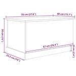 vidaXL Boîtes de rangement chêne artisanal 70x40x38 cm bois ingénierie