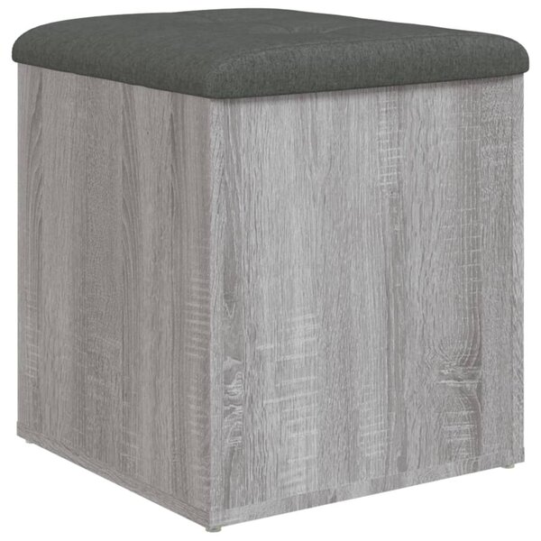vidaXL Banc de rangement sonoma gris 42x42x45 cm bois d'ingénierie