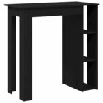 vidaXL Table de bar Chêne noir 102 x 50 x 103 5 cm Bois d'ingénierie