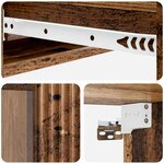 vidaXL Table d'appoint murale 87 5 x 34 5 x 17 cm Bois d'ingénierie