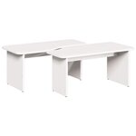 vidaXL Table basse 2 Pièces Blanc Bois massif en pin