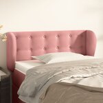 vidaXL Tête de lit avec oreilles Rose 83x23x78/88 cm Velours