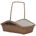 vidaXL Panier à bois de chauffage avec poignée 61 5x46 5x58 cm Marron