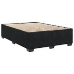 vidaXL Sommier à lattes de lit et matelas Noir 160x200 cm Velours