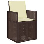 vidaXL Ensemble de salle à manger pour jardin 7 Pièces Marron et crème PP
