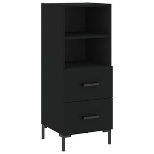 vidaXL Buffet Noir 34 5x34x90 cm Bois d'ingénierie