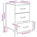 vidaXL Cabinet de chevet avec tiroir Chêne artisanal 40 x 40 x 66 cm