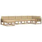 vidaXL Ensemble de canapés d'extérieur 7 pc Blanc et Beige