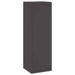 vidaXL Supports pour plantes 2 Pièces Noir 24 x 24 x 75 cm Acier