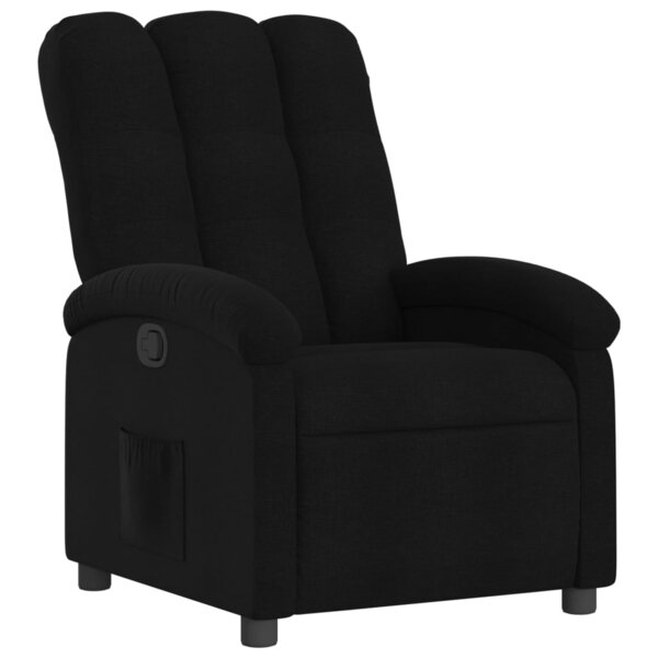 vidaXL Fauteuil inclinable en tissu noir