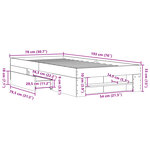 vidaXL Cadre de lit sans matelas chêne sonoma 75x190 cm