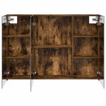 vidaXL Armoire Miroir de Salle de Bain Chêne fumé 100 x 14 5 x 70 cm