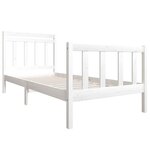 vidaXL Cadre de lit sans matelas blanc bois massif 90x200 cm