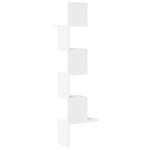 vidaXL Étagère d'angle murale blanc 32x32x127 5 cm bois d'ingénierie