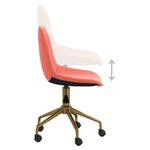 vidaXL Chaises pivotantes à manger lot de 2 Rose Velours