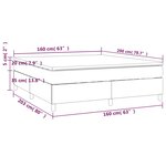 vidaXL Sommier à lattes de lit avec matelas Crème 160x200cm Similicuir