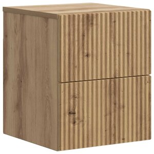 vidaXL Cabinet de chevet mural Chêne artisanal 33 x 34 5 x 40 cm