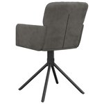vidaXL Chaises pivotantes à manger lot de 2 Gris foncé Velours