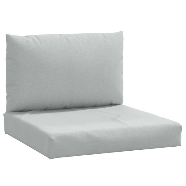 vidaXL Coussins de palette lot de 2 gris clair mélangé tissu