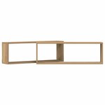vidaXL Étagère murale avec étagère 2 Pièces Chêne artisan 80 x 15 x 26 cm