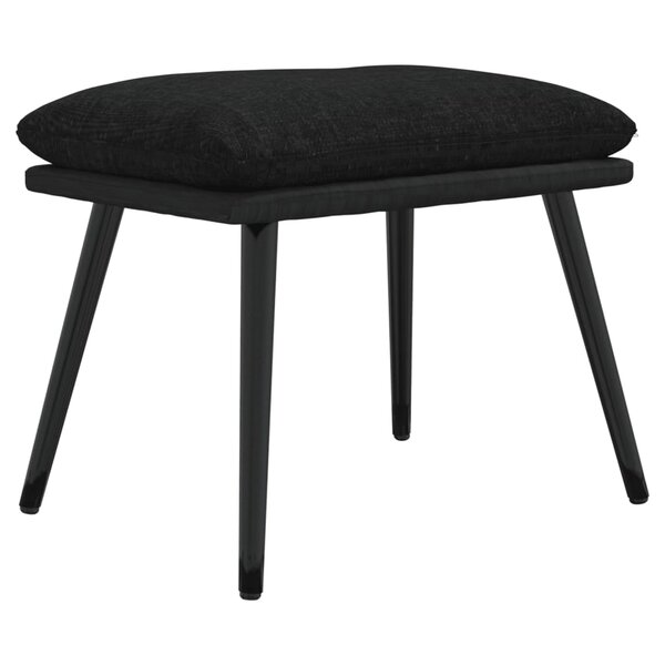 vidaXL Repose-pied Noir 45x29 5x35 cm Tissu et similicuir
