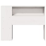 vidaXL Tête de lit avec rangement blanc 75 cm bois massif de pin