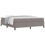 vidaXL Lit à ressorts Taupe 180 x 200 cm tissu