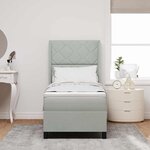 vidaXL Lit à Ressorts avec Matelas LED Gris clair 80 x 200 cm Velours