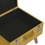 vidaXL Tabouret de rangement 40 cm Jaune moutarde Velours