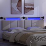 vidaXL Tête de lit suspendue Avec lumière LED Gris nuage Tissu