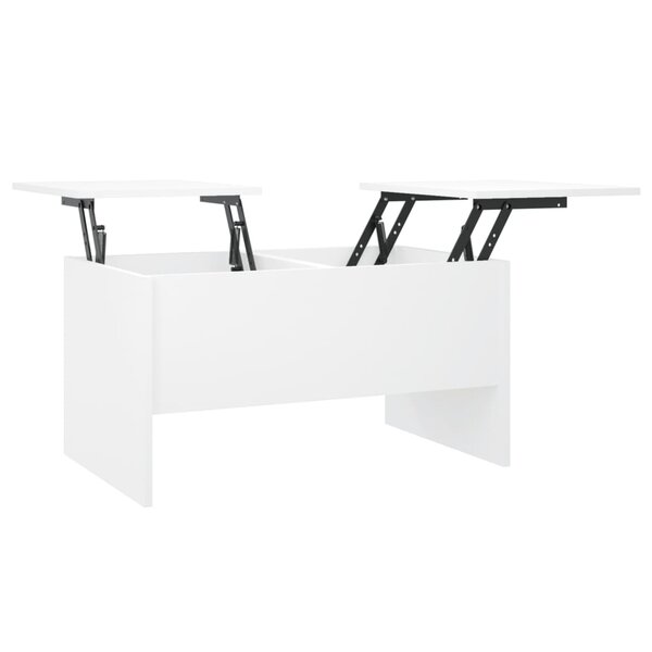 vidaXL Table basse blanc 80x50x42 5 cm bois d'ingénierie