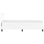vidaXL Lit à ressorts avec matelas en blanc  90x200 cm  simili cuir.