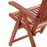 vidaXL Chaises pliables de jardin lot de 3 Bois d'acacia solide