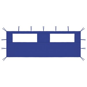 vidaXL Paroi latérale de belvédère avec fenêtres 6x2 m Bleu