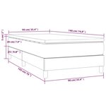 vidaXL Sommier à lattes de lit et matelas Gris foncé 90x190 cm Tissu