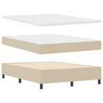 vidaXL Lit Box Spring avec Matelas - Vert Clair et Gris  160x200 cm  Tissu Velours Côtelé