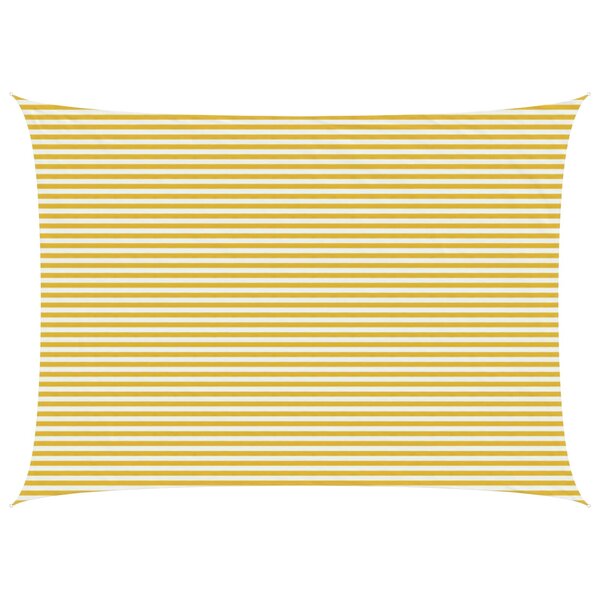 vidaXL Voile d'ombre 5 x 8 m HDPE Rectangulaire Jaune et blanc