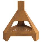 vidaXL Braise Marron 50 x 43 x 52 cm Acier