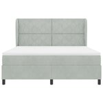 vidaXL Lit à ressorts avec matelas gris clair 180 x 200 cm en velours