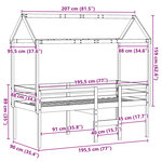 vidaXL Lit haut sans matelas blanc 90x190 cm bois de pin massif
