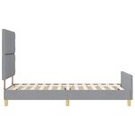 vidaXL Cadre de lit avec tête de lit Gris clair 100 x 200 cm tissu