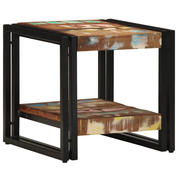 Table basse vidaXL Multicolore 40x50x38 cm en bois massif récupéré