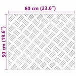 vidaXL Plaques à damier 2 Pièces Argent 60 x 50 cm Aluminium