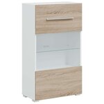 vidaXL Meubles TV avec lumière LED 5Pièces chêne sonoma bois d'ingénierie