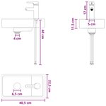 vidaXL Lavabo de salle de bains Noir Mat 40 5 x 22 5 x 11 5 cm métal