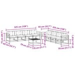 vidaXL Ensemble de canapés d'extérieur 9 pc Blanc et crème Polyester