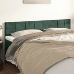 vidaXL Têtes de lit 2 Pièces Vert foncé 90x5x78/88 cm Velours